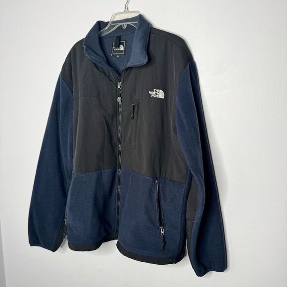 The North Face navy and black zip up jacket size 2X - Picture 2 of 5